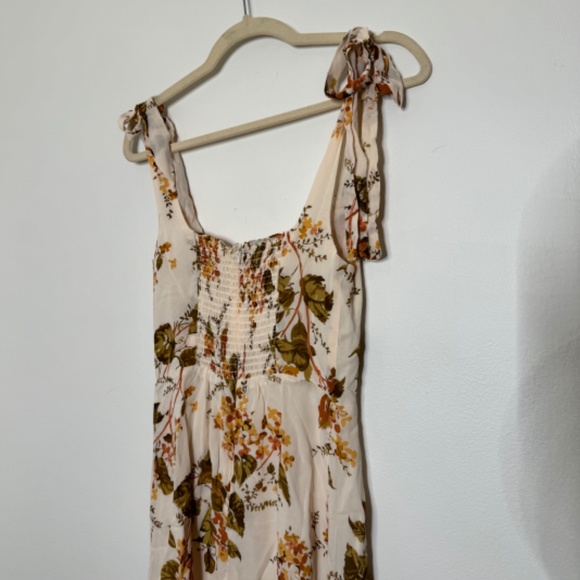 Reformation Nadira Bella Floral Sleeveless Smocked Bow Tie Strap - Picture 5 of 6